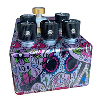 Rear view of Flattley Bass Chief Bass Overdrive Pedal on white background