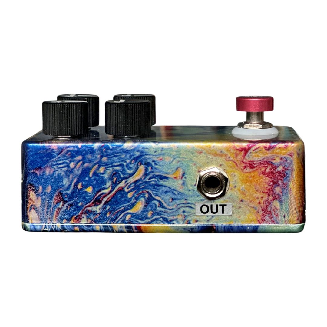 Left side view of Flattley Bass Nirvana Bass Analog Delay Pedal on white background