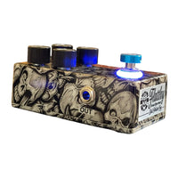 Left side view of Flattley Bass Poison Ivy Bass Fuzz Pedal on white background