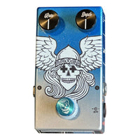 Top view of Flattley Bass Valkyrie Bass Vintage Chorus Pedal on white background