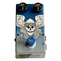 Angled top view of Flattley Bass Valkyrie Bass Vintage Chorus Pedal on white background