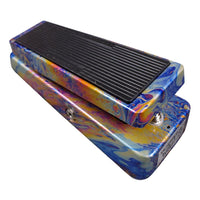 Top view of Flattley Oil Slick The Flattley Wah Pedal on white background