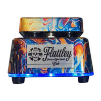 Front view of Flattley Oil Slick The Flattley Wah Pedal on white background