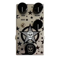 Top view of Flattley Plexstar Plexi Drive Pedal on white background