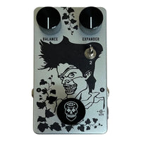 Top view of Flattley Poison Ivy Octave Harmonic Fuzz Pedal on white background