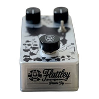 Front view of Flattley Poison Ivy Octave Harmonic Fuzz Pedal on white background