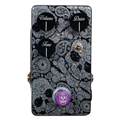 Top view of Flattley Revolution Dynamic Overdrive Pedal on white background