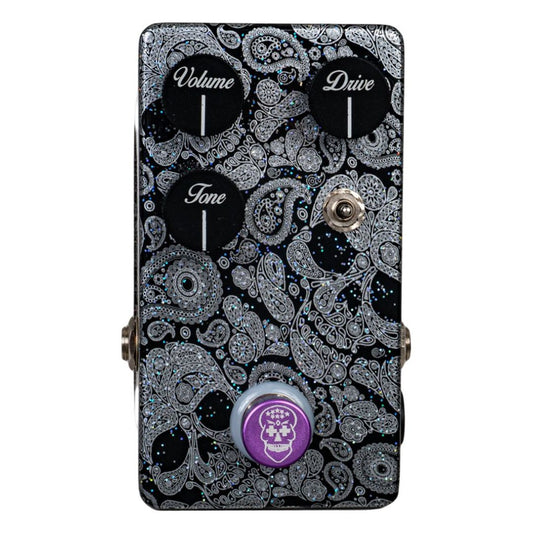 Top view of Flattley Revolution Dynamic Overdrive Pedal on white background
