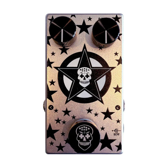 Top view of Flattley Star Fazer Phaser Pedal on white background