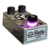 Angled front view of Flattley Star Fazer Phaser Pedal on white background