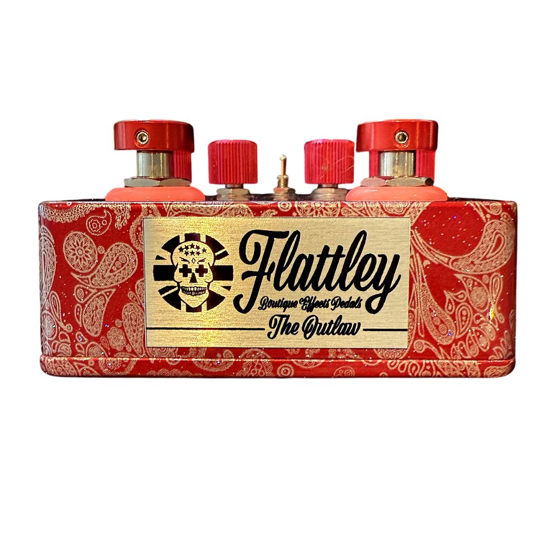 Bottom view of Flattley The Outlaw Pedal on white background