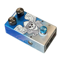 Angled top view of Flattley Valkyrie Vintage Chorus Pedal on white background