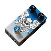 Angled top view of Flattley Valkyrie Vintage Chorus Pedal on white background