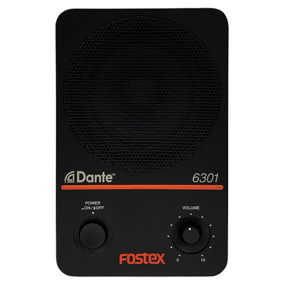 Front view of Fostex 6301DT 4" Active Speaker Single on white background