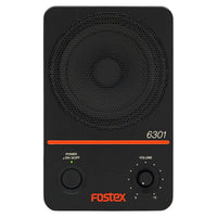 Front view of Fostex 6301ND 4" Active Speaker Single on white background