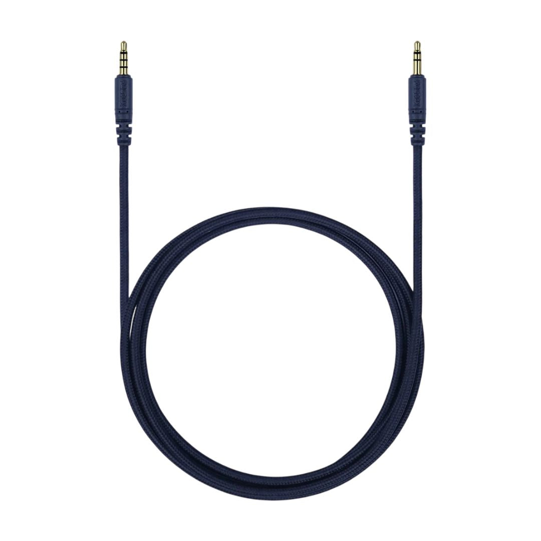 Coiled view of Fostex ET-RP3.5UB 3.5mm 3-Pole Unbalanced Cable on white background