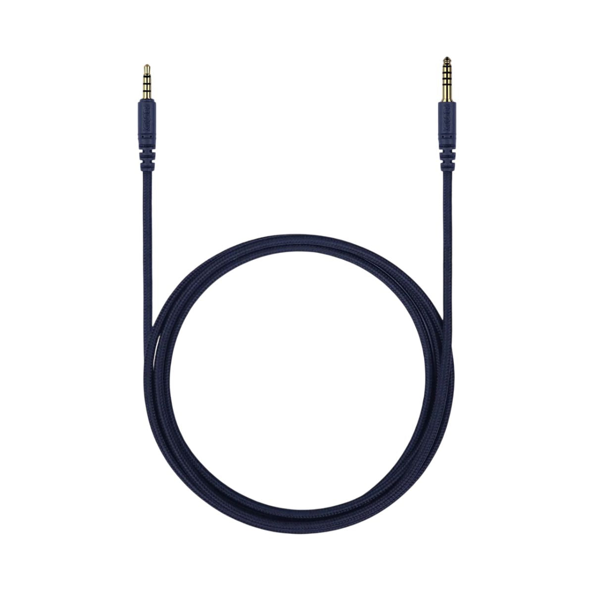 Coiled view of Fostex ET-RP4.4BL 4.4mm 5-Pole Balanced Cable on white background