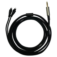 Coiled view of Fostex ET-TH4.4BL 4.4mm 5-Pole Balanced Cable on white background