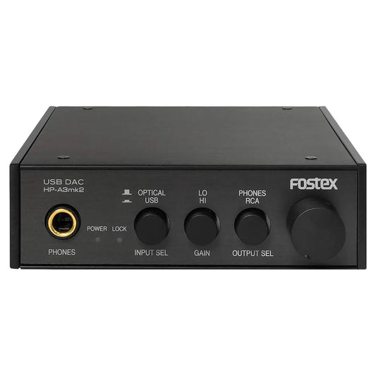 Front view of Fostex HP-A3mk2 USB DAC on white background
