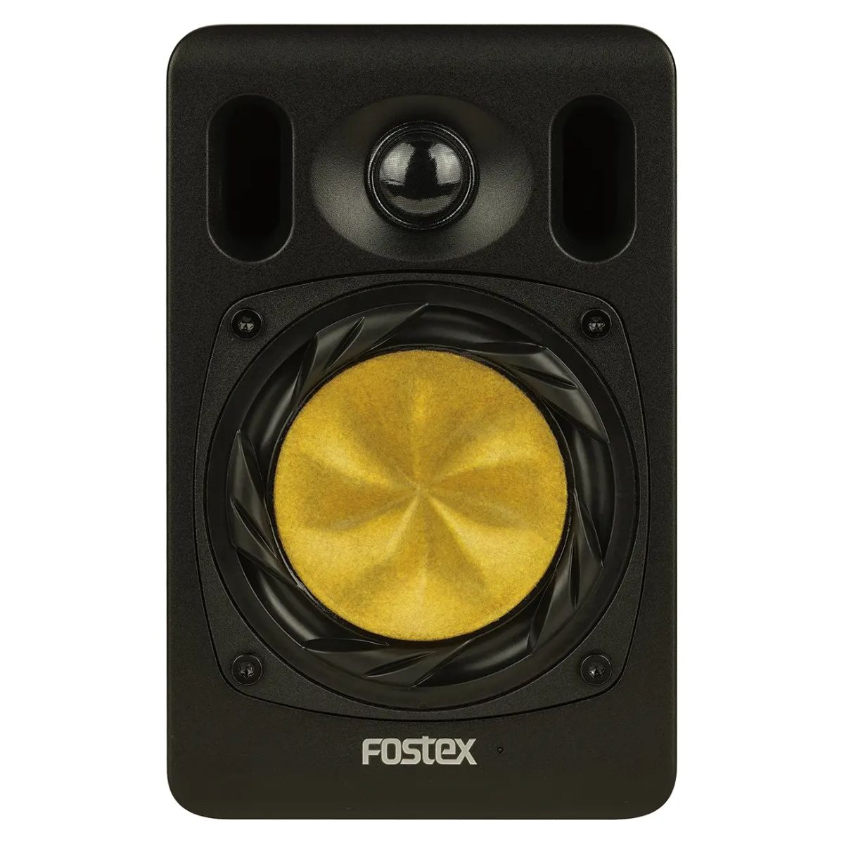 Front view of Fostex NF04R 4" Active Speaker Single on white background