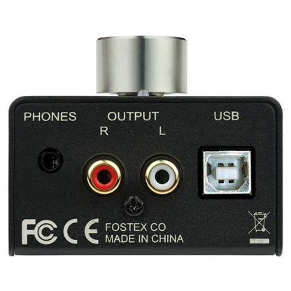 Top ports view of Fostex PC100USB-HR2 Volume Controller on white background