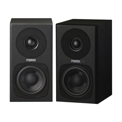 Front view of Fostex PM0.3H-B 3" 2-Way 30W Active Speaker on white background