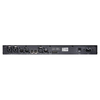 Rear ports view of Fostex RM-3 Stereo Rack Monitor on white background