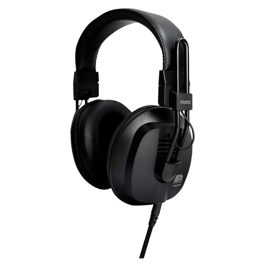 Angled front view of Fostex T50RPmk4 RP Stereo Headphones on white background