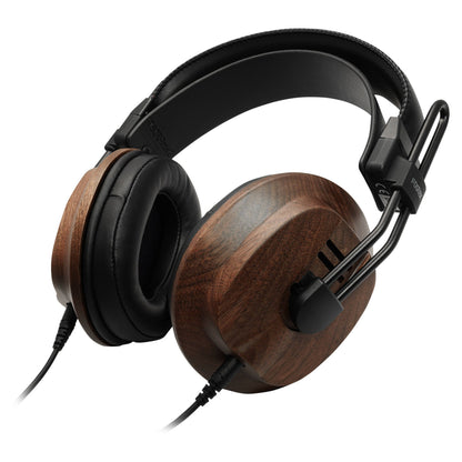Angled view of Fostex T60RPmk2 RP Semi-Open Stereo Headphones on white background