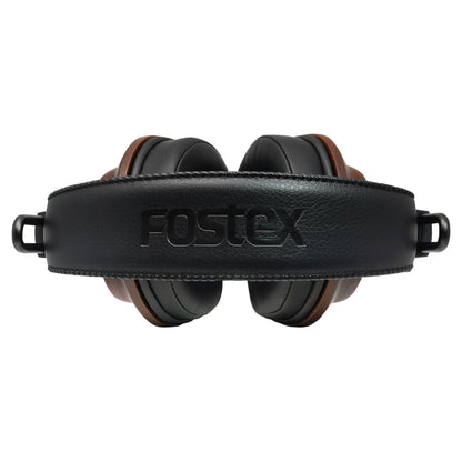 Top view of Fostex T60RPmk2 RP Semi-Open Stereo Headphones on white background