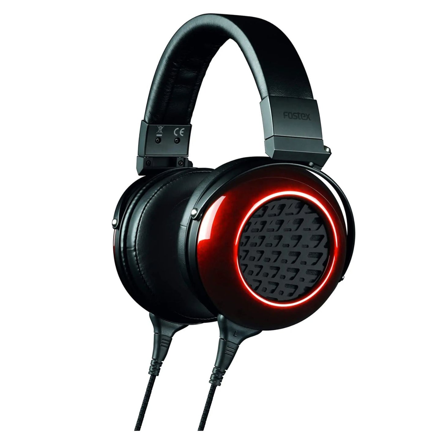 Angled view of Fostex TH909LE Premium Headphones on white background