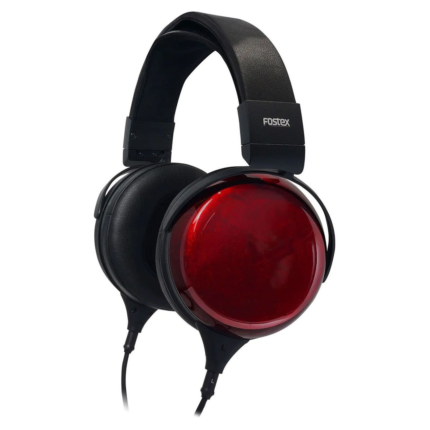 Angled view of Fostex TH910 Premium Headphones on white background