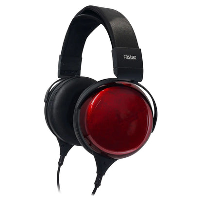 Angled view of Fostex TH910 Premium Headphones on white background