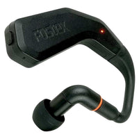 Angled side view of Fostex TM2C Wireless Stereo Earphones on white background