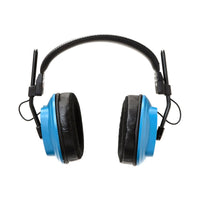 Front view of Fostex x Dekoni Audio Blue HiFi Audiophile Planar Magnetic Headphone on white background