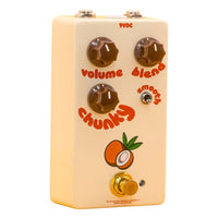 Angled view of FruitFX Coconut Compressor Pedal on white background
