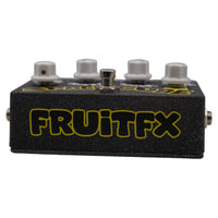 Bottom view of FruitFX Space Cube Pedal on white background
