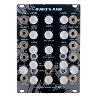 Front view of FwS Quake A Mass Eurorack Synth Module on white background