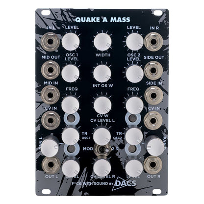 Front view of FwS Quake A Mass Eurorack Synth Module on white background