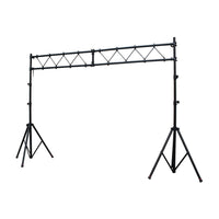 Black truss lighting stand on a white background