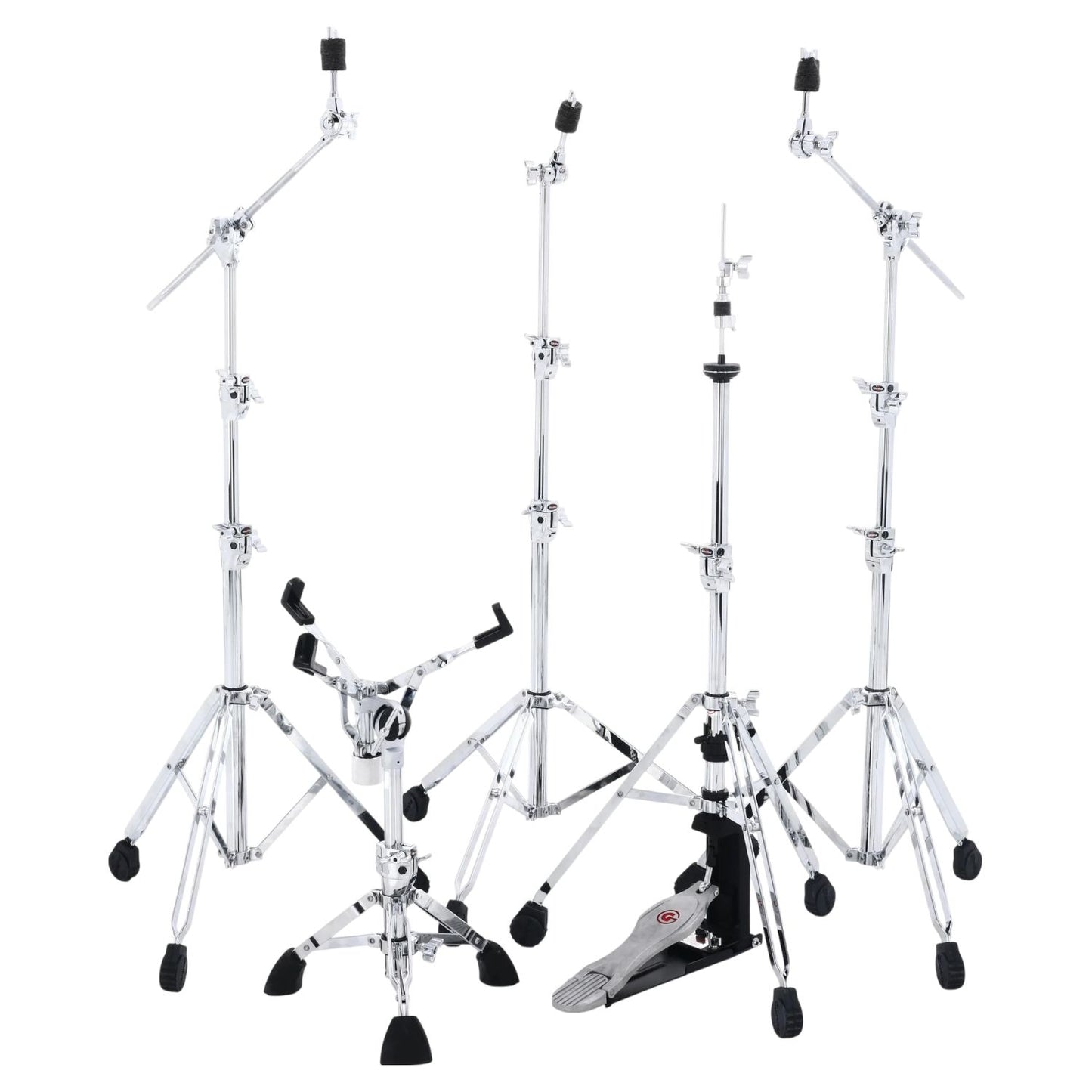 Inclusions of Gibraltar 9701PK 9000 Series Drum Hardware Pack on white background