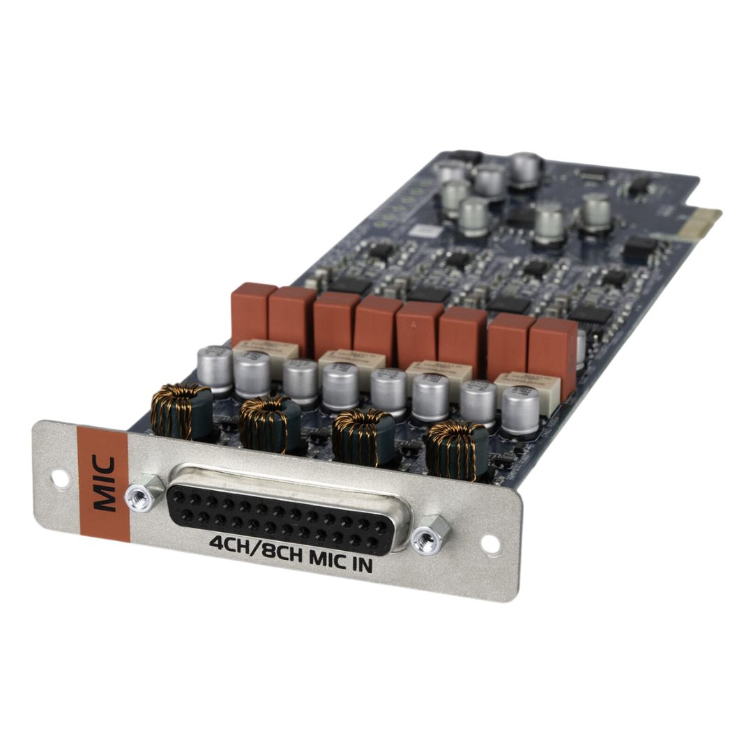 Angled front view of Grace Design 4-Channel Mic Preamp for m701 on white background