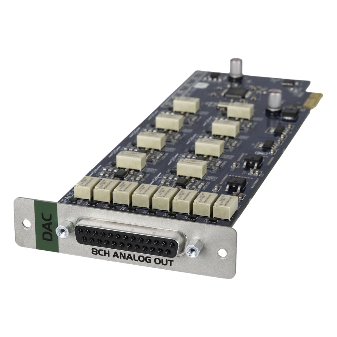 Angled front view of Grace Design 8-Channel DAC Option for m701 on white background