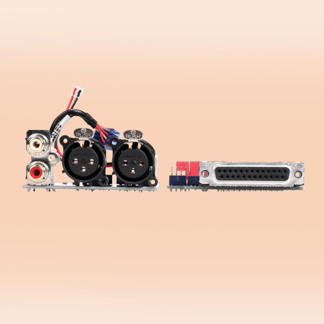 Front jacks view of Grace Design ADC-1 8-Channel A/D Option for m908 on orange background