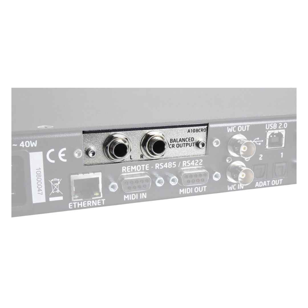 Angled view of Grace Design CR Output Option for m108 on white background