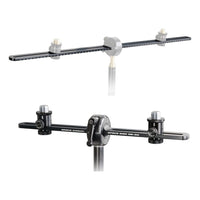 Angled front view of the Grace Design SB-30/66 Spacebar Stereo Microphone Mounting Kit on white background