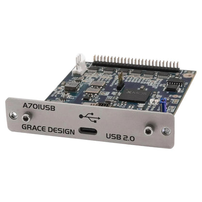 Angled front view of Grace Design USB Option for m701 on white background