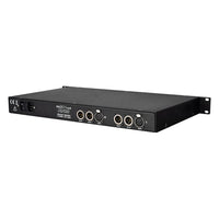 Angled rear view of Grace Design m201mk2 2-Channel Microphone Preamp on white background