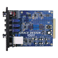 Side view of Grace Design m501 Microphone Preamp on white background