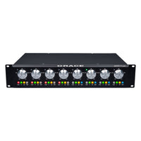 Front view of Grace Design m801mk2 8-Channel Microphone Preamp on white background